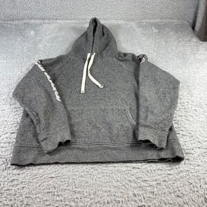 Canadiana Mens Gray Canada Graphic Sleeve Pullover Hoodie Sweatshirt Size Large